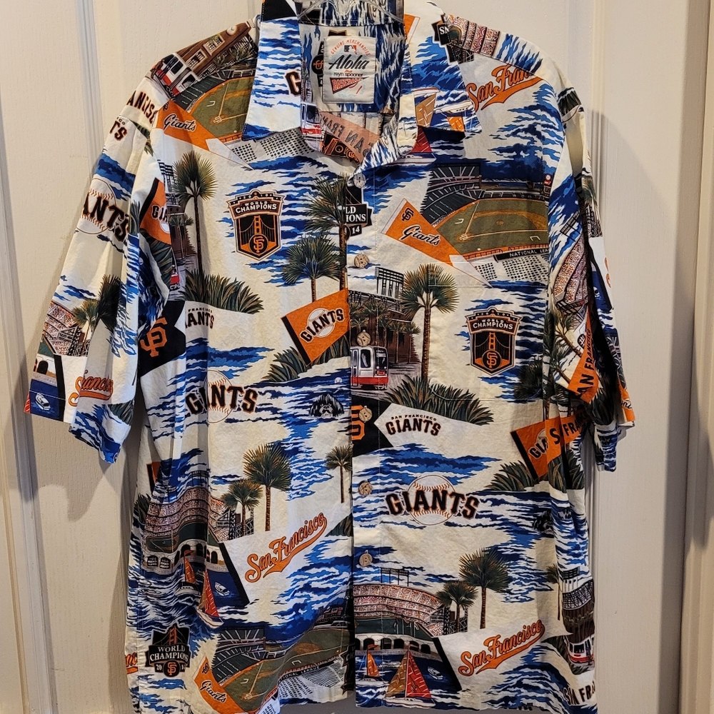 Reyn Spooner Baseball Shirt San Francisco Giants XL AT&T Stadium Aloha Print